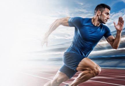 Athlete running